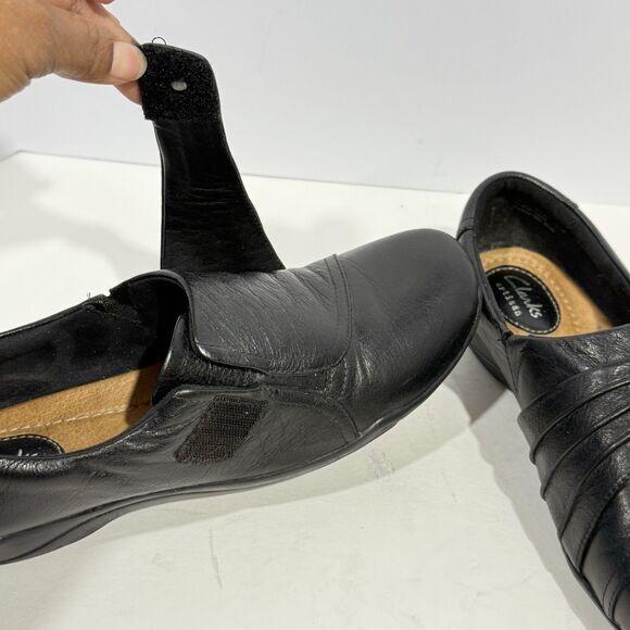 Womens 8.5 M Clarks Artisan Kessa Alcove 26102319 Black Leather Slip On Loafers - Picture 7 of 16